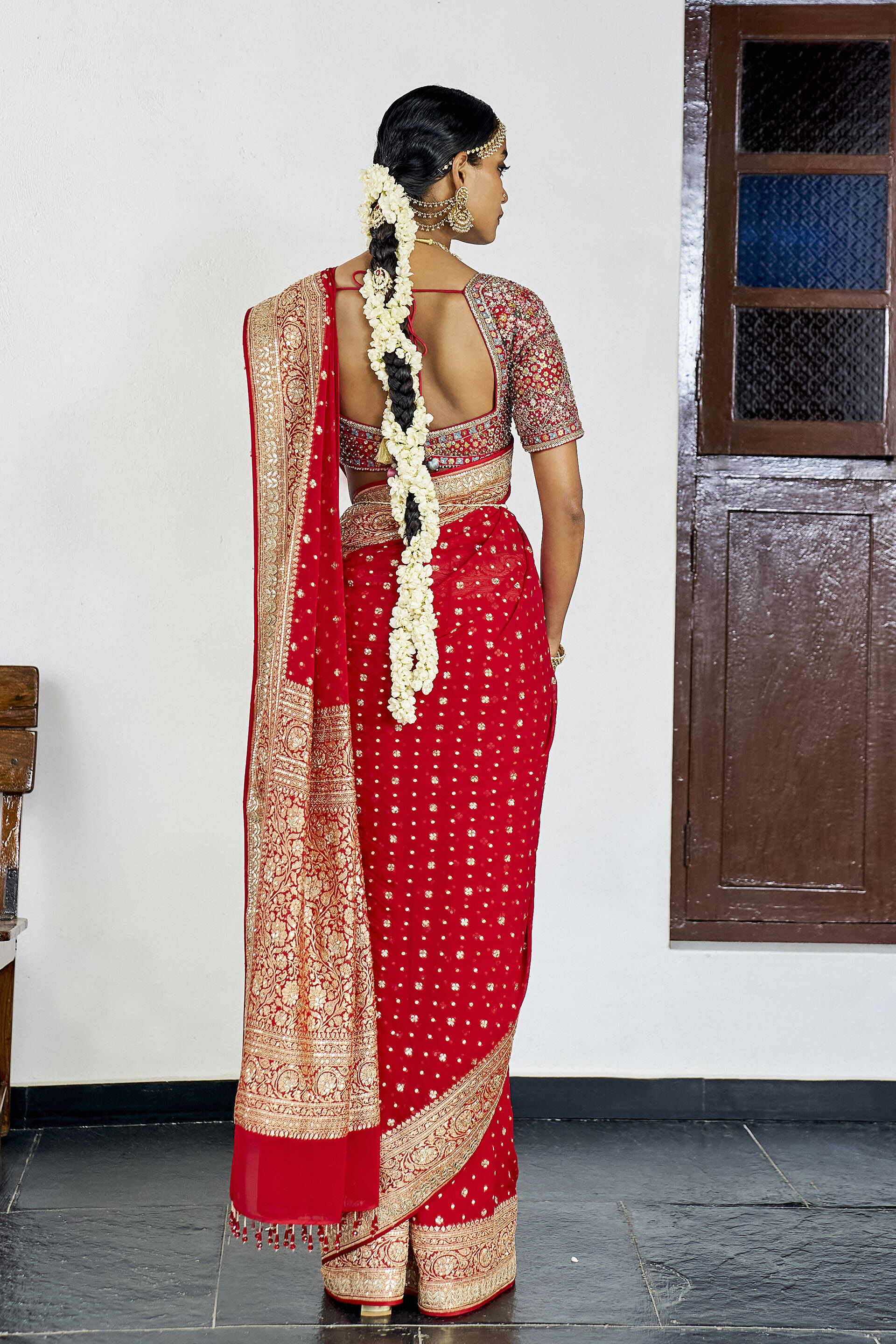 Priyo Benarasi Silk Saree - Red